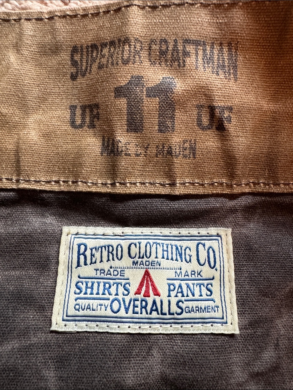 Maden Waxed Canvas Utility Jacket in Brown - Picture 2 of 4